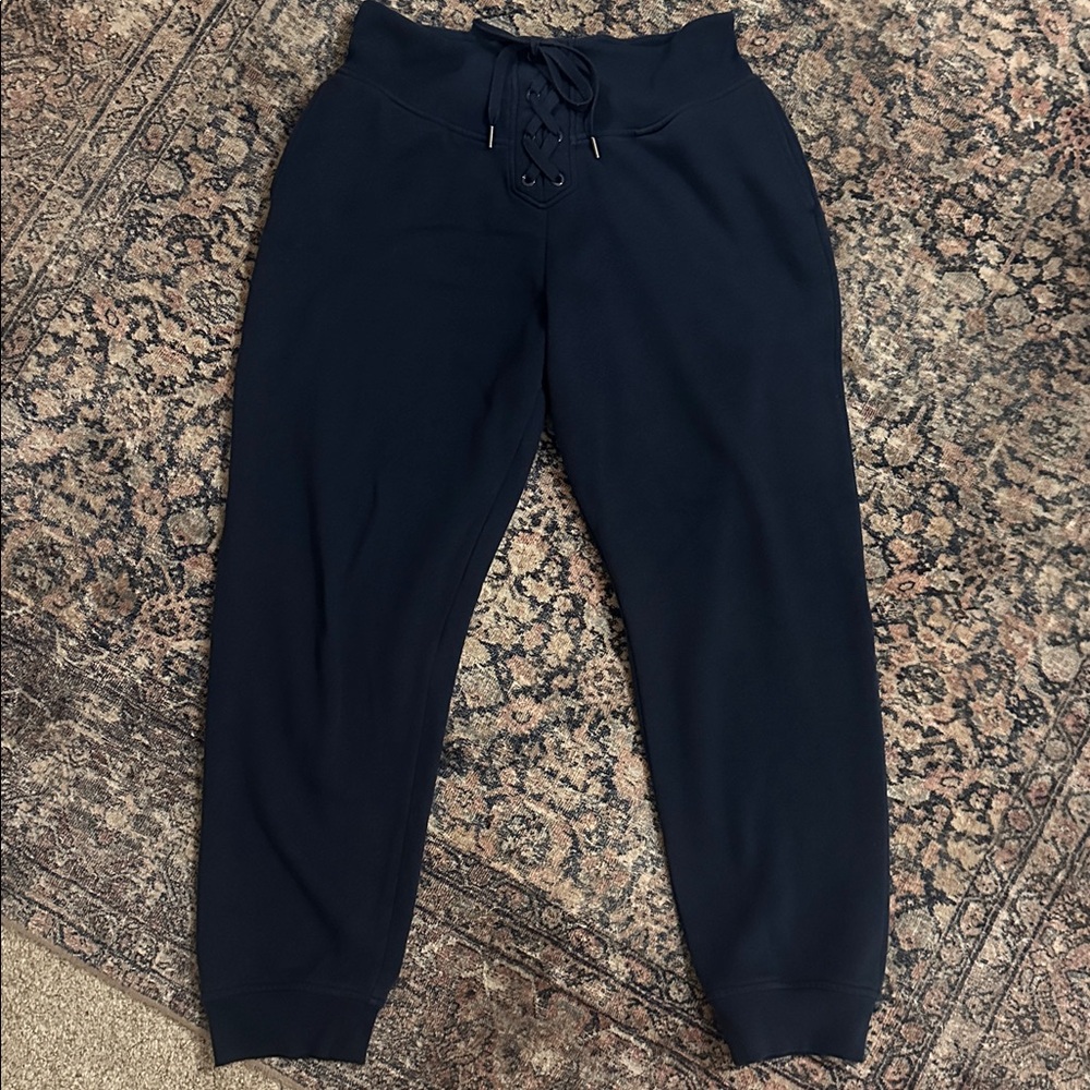 Victoria’s Secret Navy Lace-Up Sweatpants